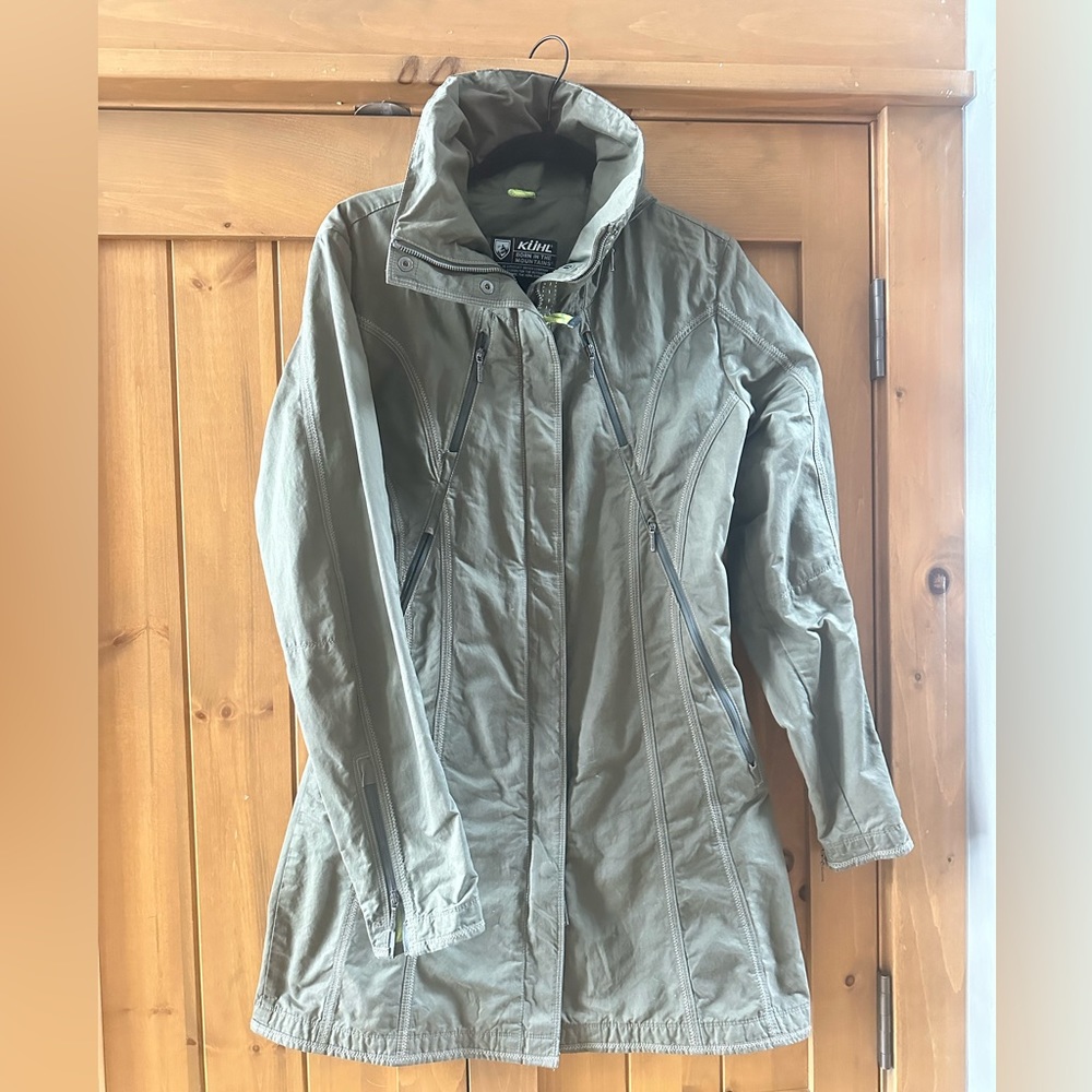 Kuhl Lena Waxed Canvas Trench Gem